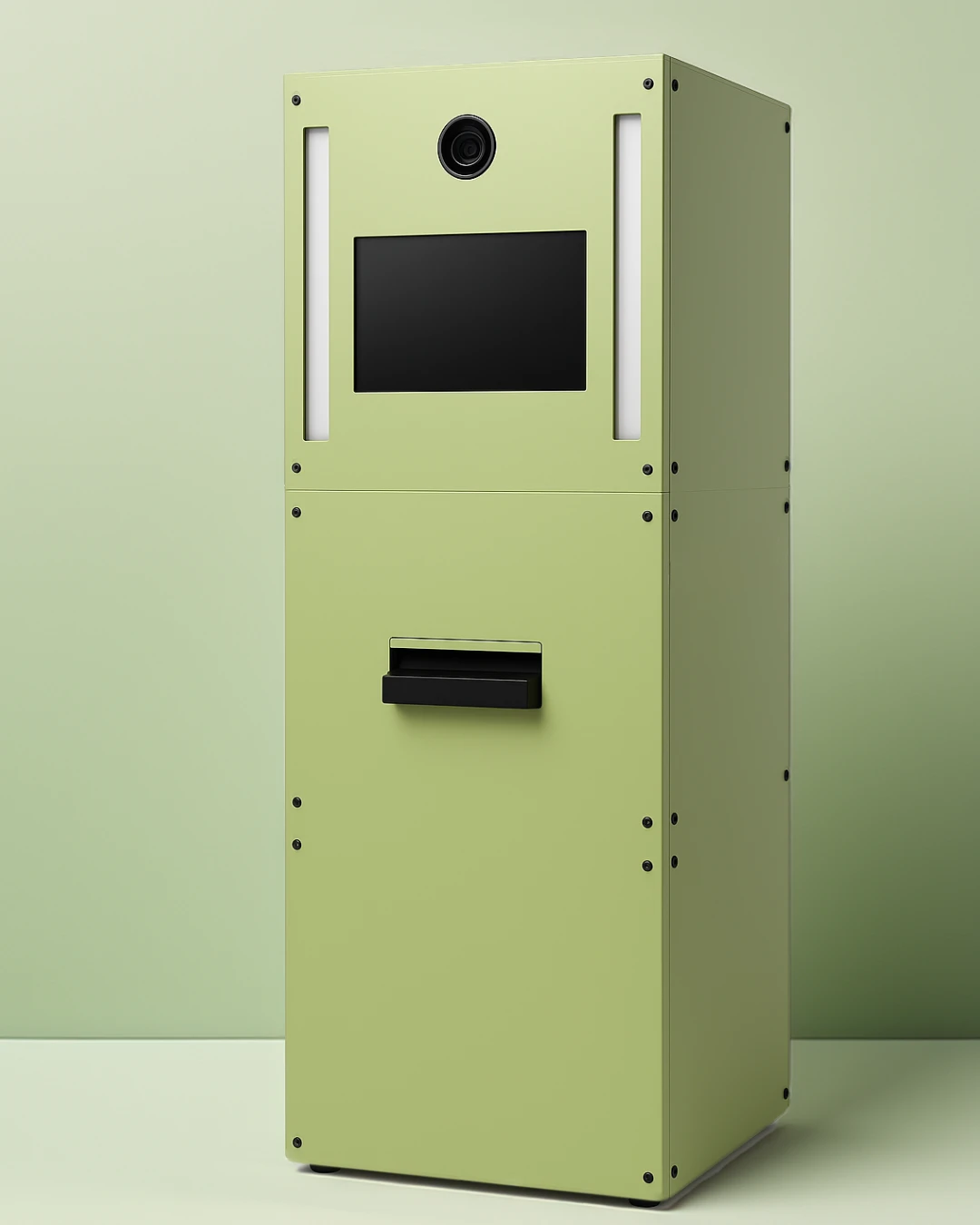 Modern photo booth at wedding event